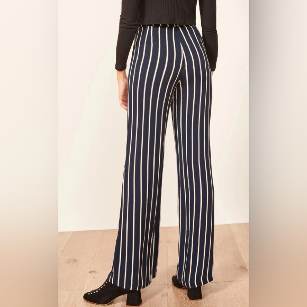 Reformation Sorrenti Wide Leg Pants Capone Stripe - Picture 2 of 7